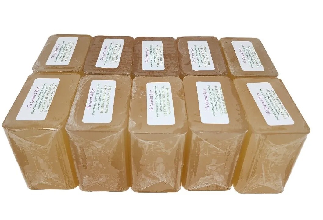 10 lb HEMP SEED OIL MELT AND POUR SOAP BASE Olive Oil 100% All Natural BULK