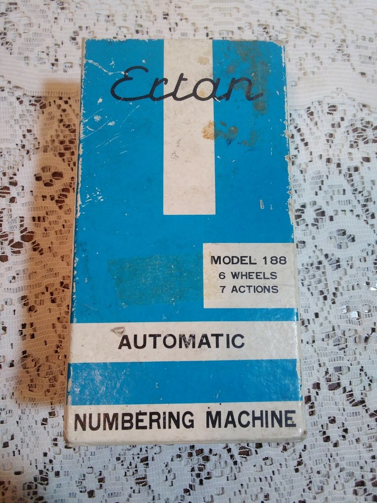 Vintage Ertan Model 188 Automatic Numbering Machine Stamp