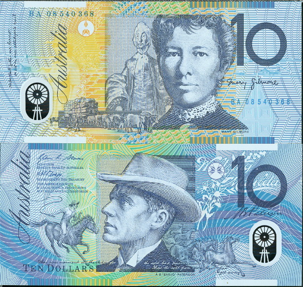 AUSTRALIA COWBOY $10 POLYMER PLASTIC BANKNOTE CIRCA 2008 P-58e - NICE UNC!