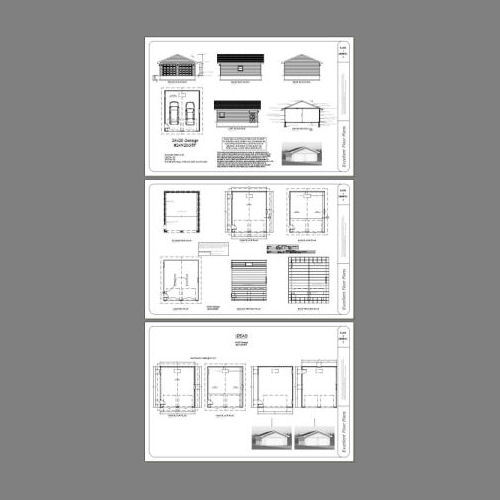 24x28 2-Car Garage -- 672 sqft -- PDF Floor Plan -- Model 1E