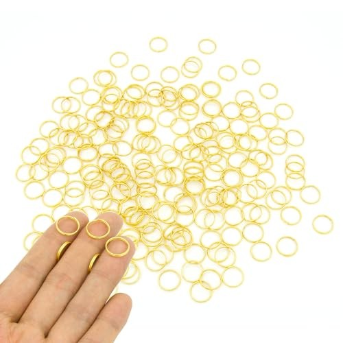 200pcs 12mm Mini Split Jump Ring with Double Loops Small Golden 12mm 200pcs