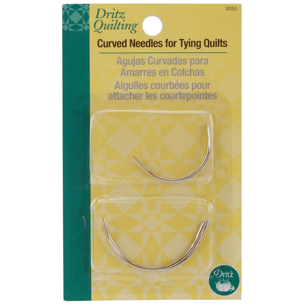 Dritz  Quilting Curved Needles                      -Sizes 2" & 2.5" 4/Pkg