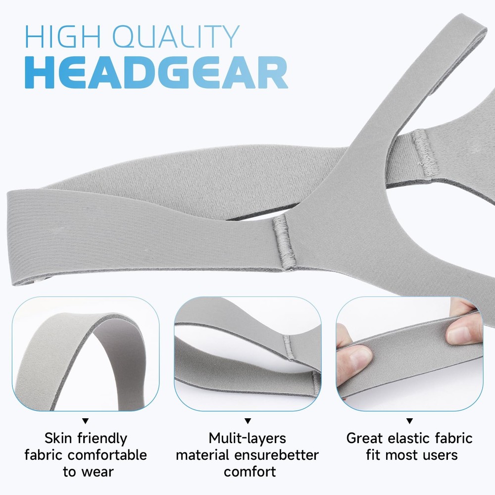 2 Packs Replacement Nuance Pro Headgear, CPAP Headgear Compatible with Philips