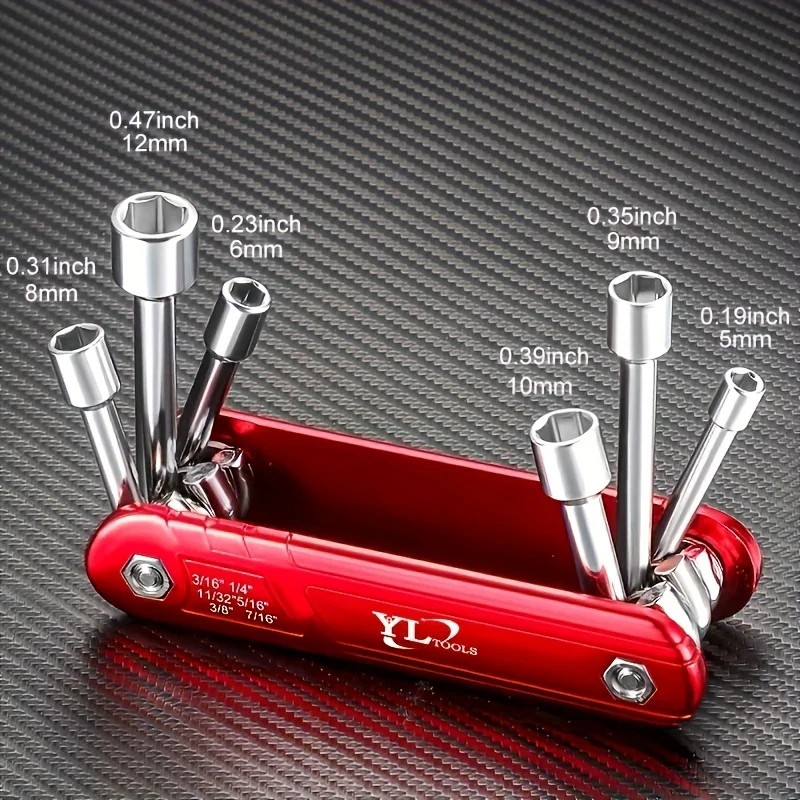 Portable Folding Socket Wrench Set Multifunction Household Tool Kit