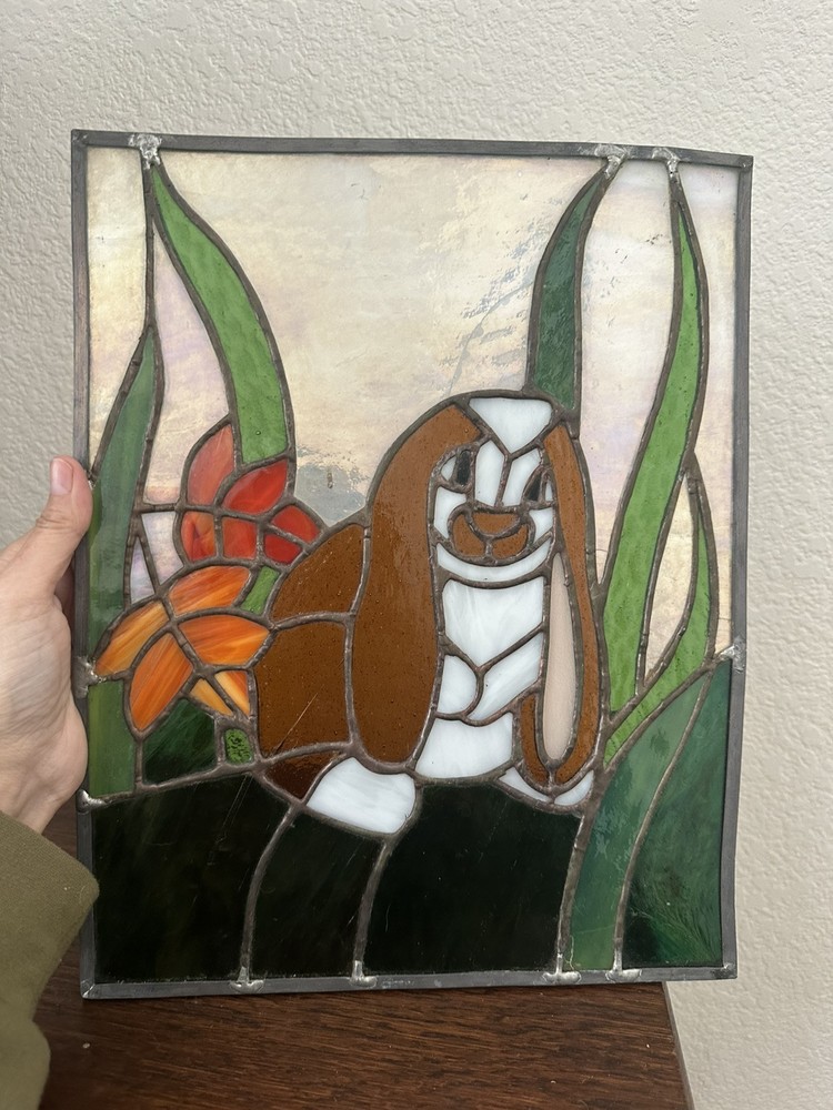 Stained Glass Panel Bunny