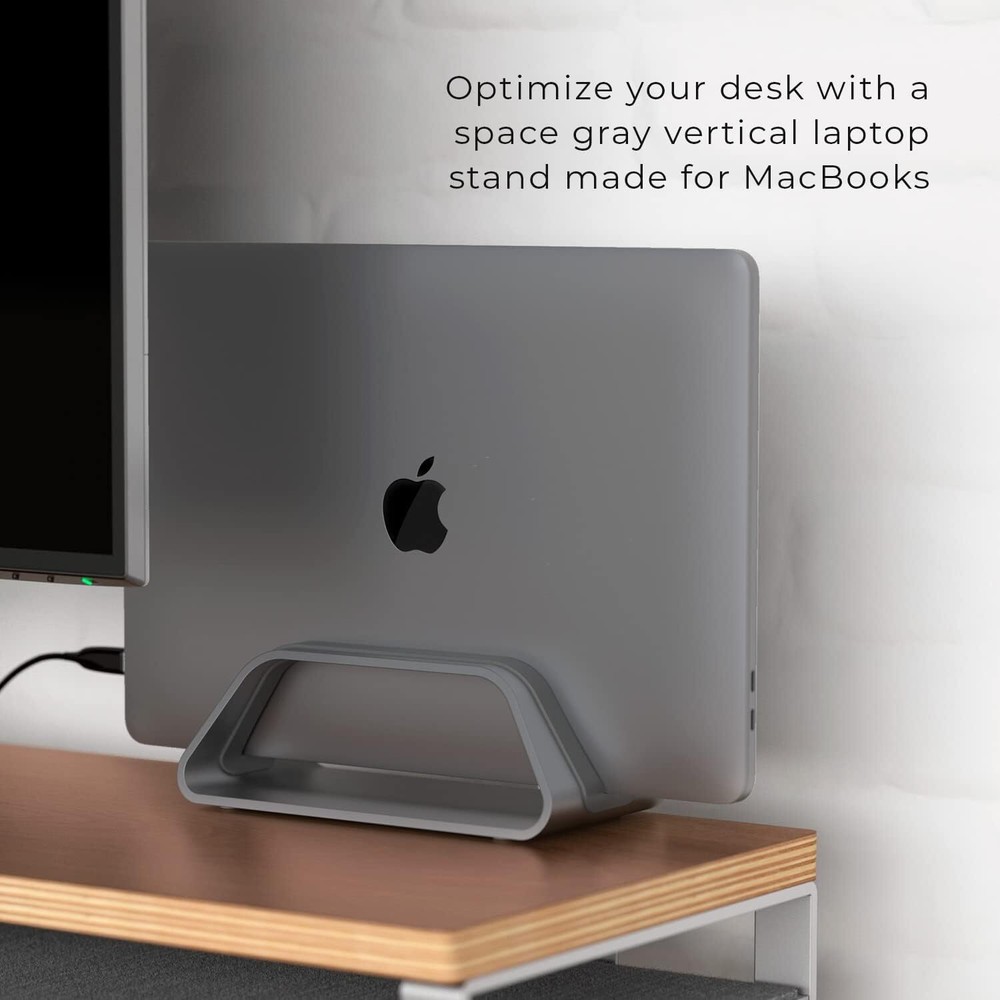 HumanCentric Vertical Laptop Stand for MacBook, Compatible with Space Gray