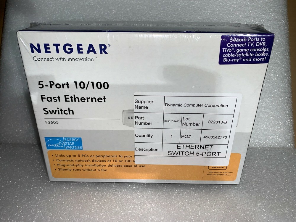NetGear  ProSafe FS605 5-Ports External Switch - NEW