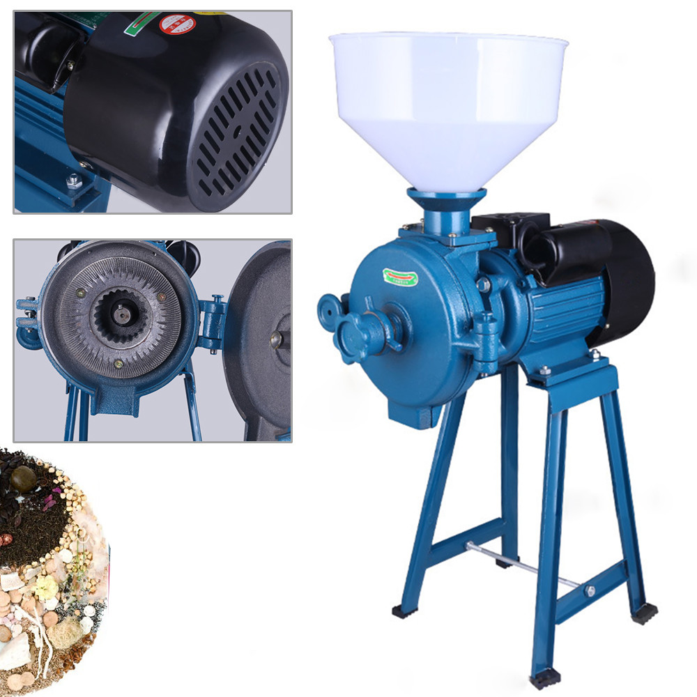 Electric Corn Grinder Machine with Funnel - 110V Powerful Grinding Mill