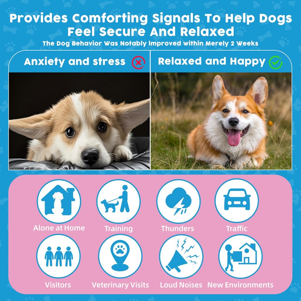 Dog Calming Diffuser for Dog Anxiety Relief, Dog Pheromones Calming Diffuser,...