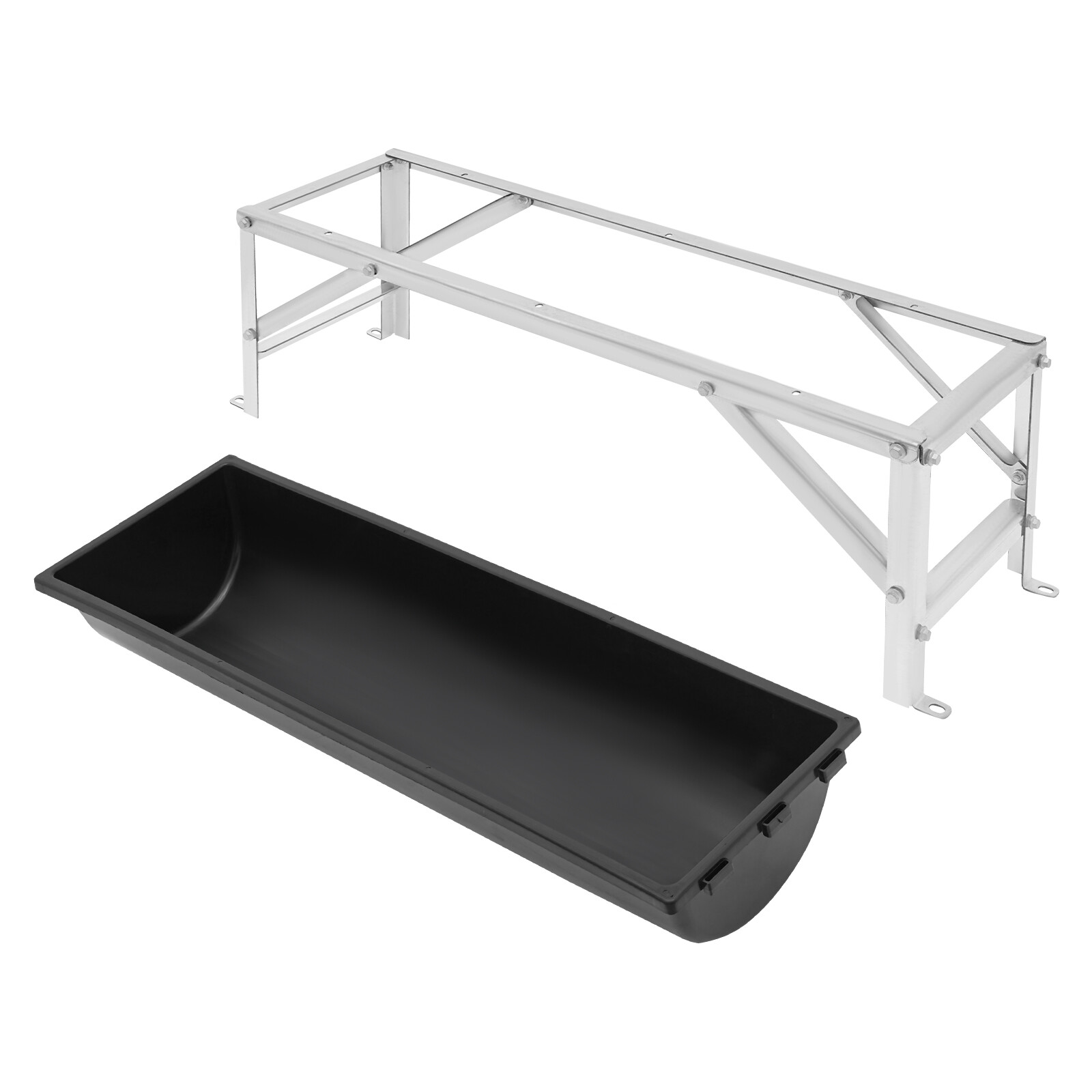 40.5" Livestock Feeding Trough 9.25 Gallon Pasture Hay Feeder Floor Standing