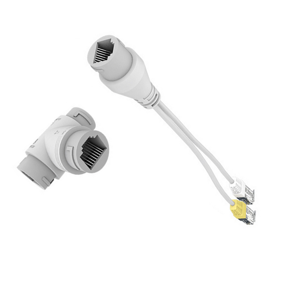 POE Splitter 2-in-1 Network Cabling Three-way RJ45 Adapter For Security Camera