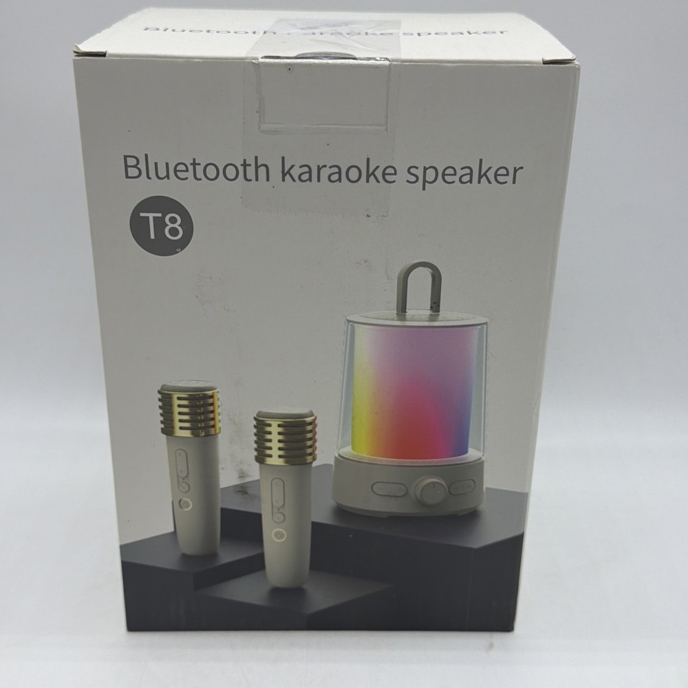 Bluetooth Karaoke Speaker T8 Dual Microphone Black