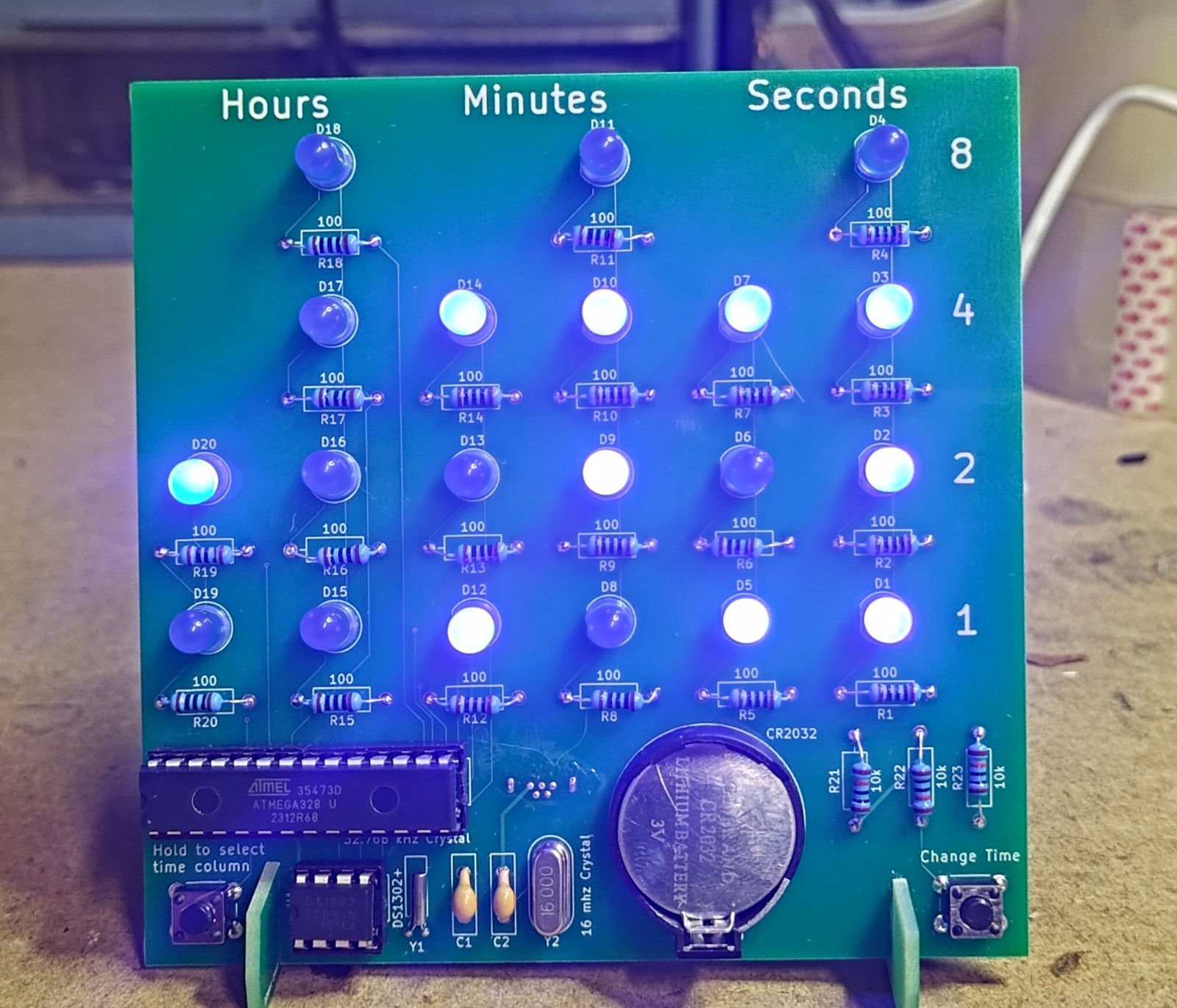 Binary Clock Kit DIY Solder Power Of 2 Clock