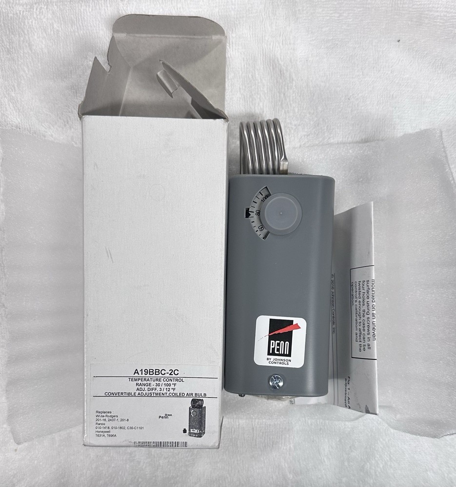 Johnson Controls PENN A19BBC-2C Temp Control w/ Coiled Air Bulb