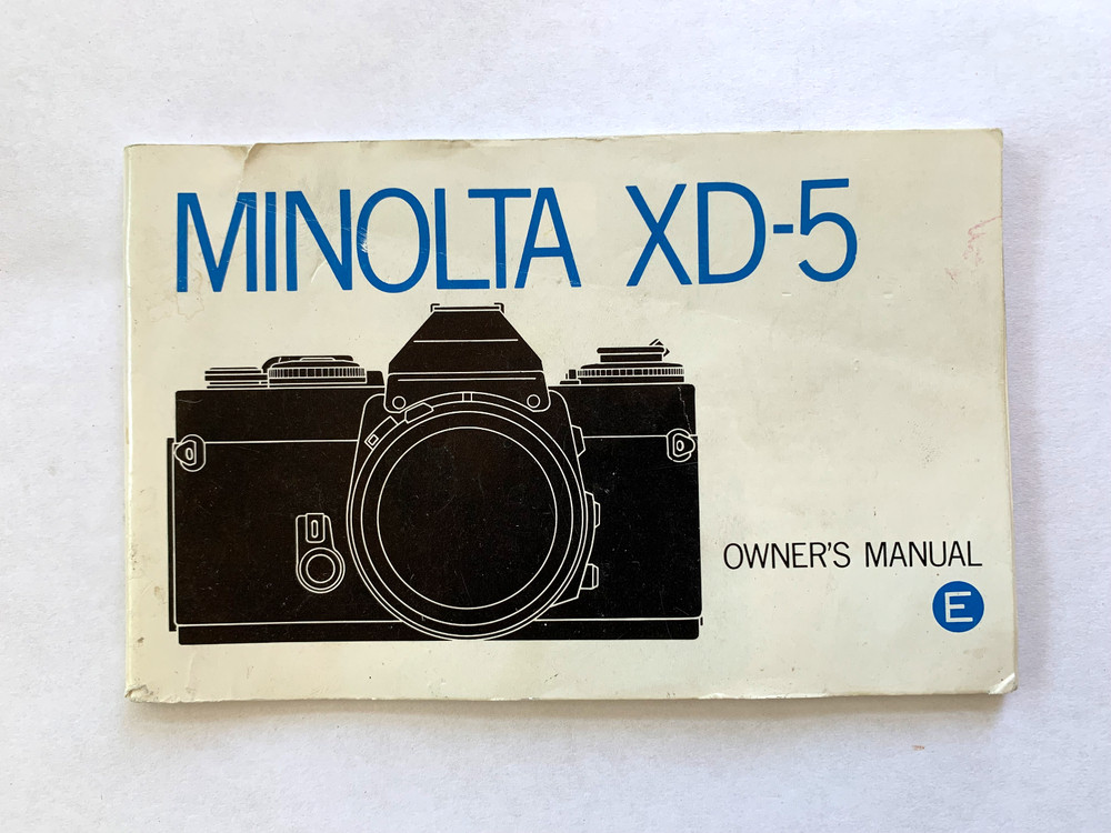 Minolta XD-5 Camera Owner's Manual
