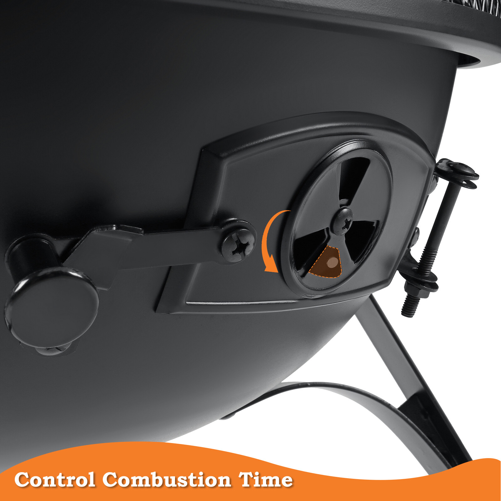 55in Outdoor Fireplace Patio Chiminea Fire Pit Wood Burning Heater Cast Iron Lid