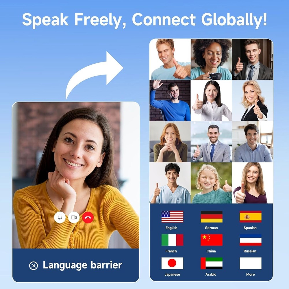 AI Language Translator Device Real-time Smart Instant Voice 150+ Languages