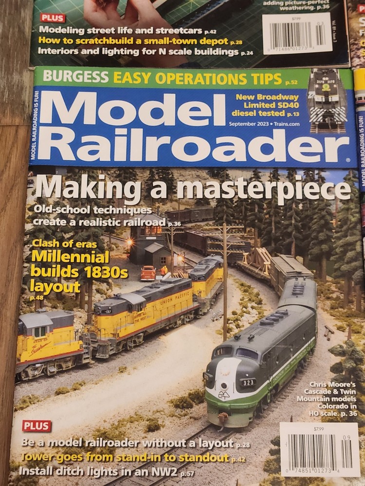 Model Railroader Train Magazine 6 Issues 2022 - 2023 Display Layout