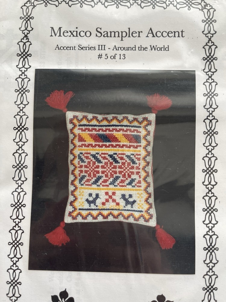 Periwinkle Promises Sampler Accents MEXICO SAMPLER Needlepoint Silk & Linen Kit