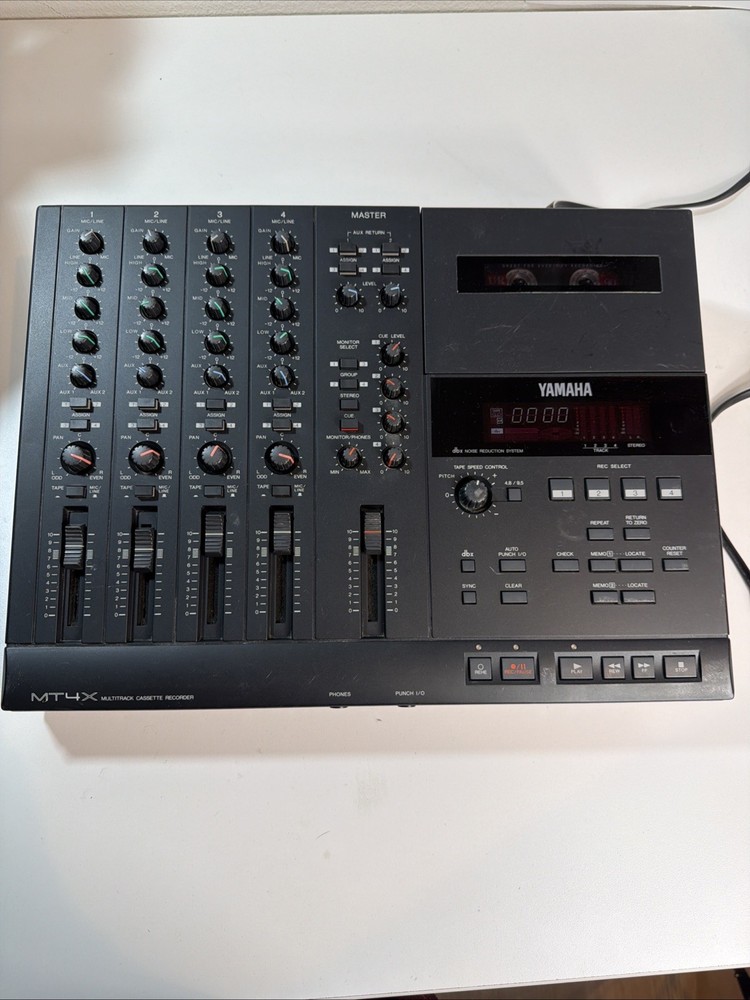 Yamaha MT4X Multitrack Cassette Recorder. Tested powers on functionality unknown