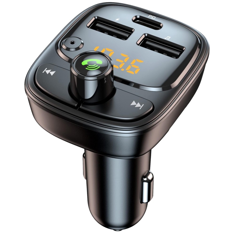 Advanced Bluetooth 5.3 Car Adapter with Fast Charging & Noise-Canceling Features