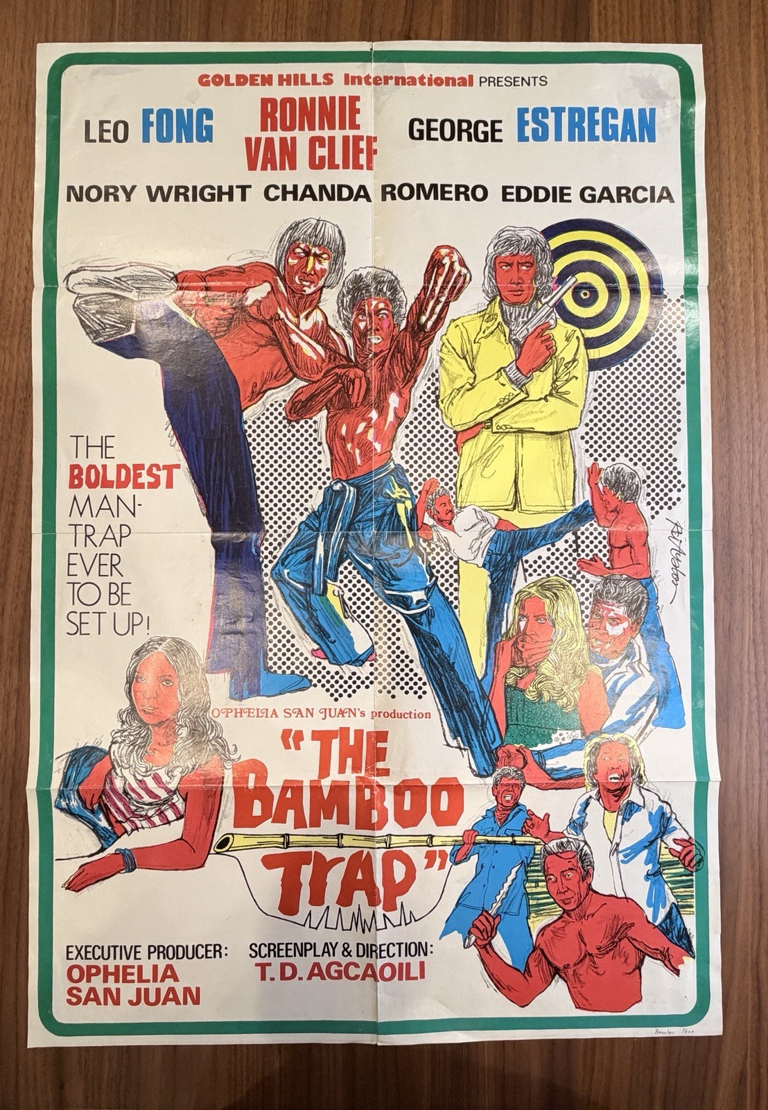The Bamboo Trap Original Movie Poster Leo Fong Ronnie Van Clief George Estregan