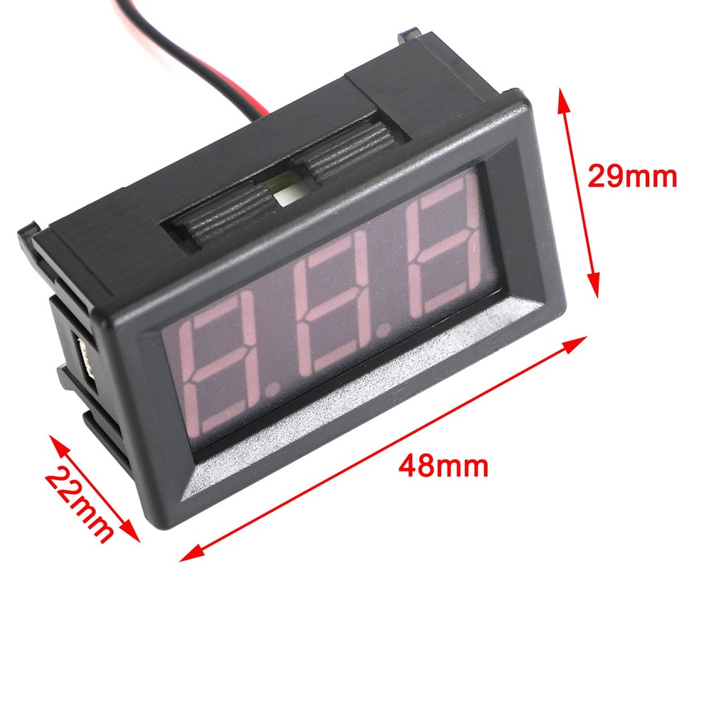 5Pcs Dc5-120V 0.56" 2 Wire Led Digital Display Panel Voltmeter Volt Tester Red
