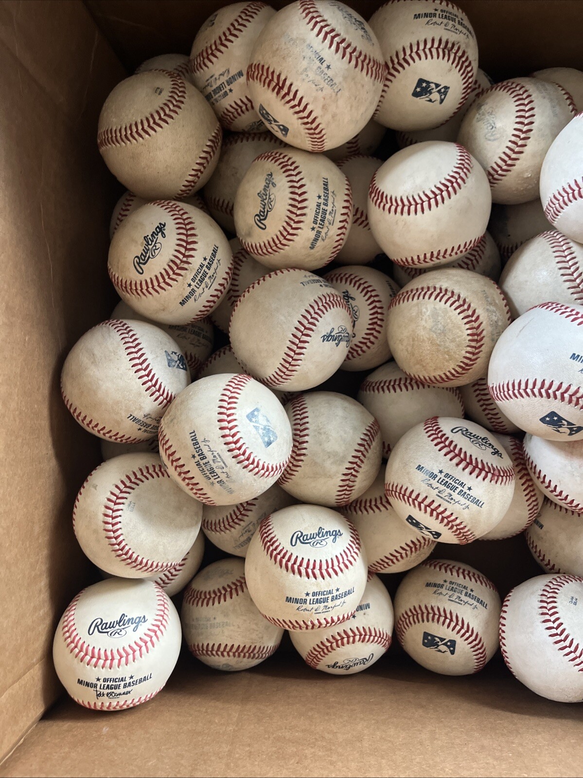 32 Rawlings Game Used Official MILB Minor League Baseballs Robert Manfred Jr.