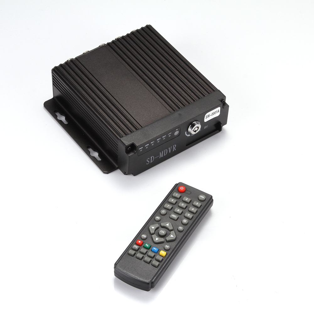 4ch Vehicle Car SW-0001A Mobile DVR Security Video Recorder +4 CCD Lens Camera