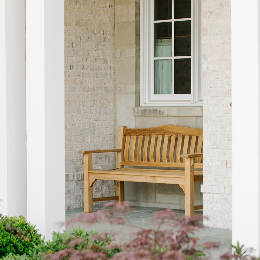 Ash & Ember Hawthorne Grade A Teak 73" Bench, Seats 2-3 People Comfortably