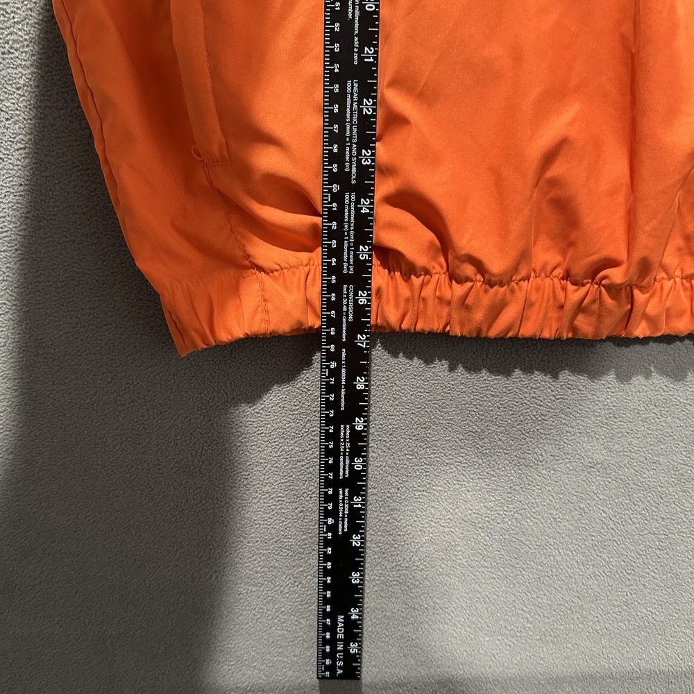FootJoy Jacket Mens Medium Orange Long Sleeve Golf Windbreaker Snap Pullover EUC