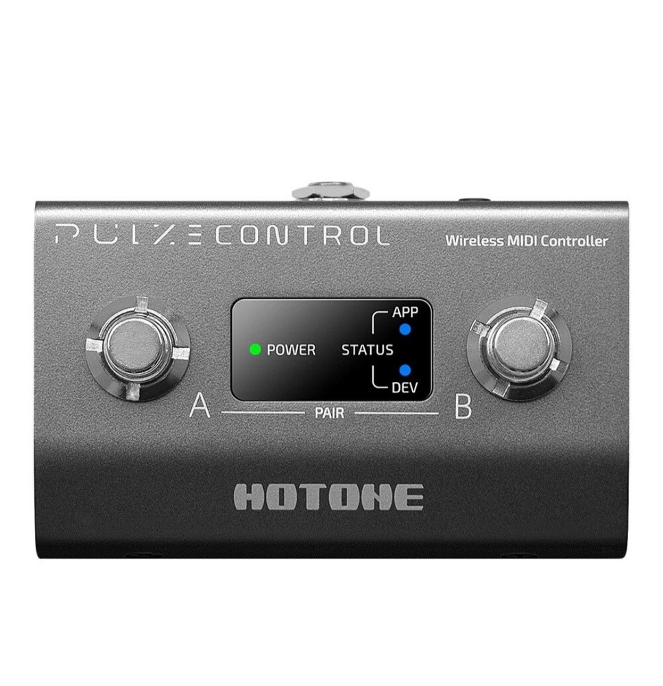 Hotone Pulse Control 2-Taste Wireless BT MIDI Fuß Controller Pedal NEW