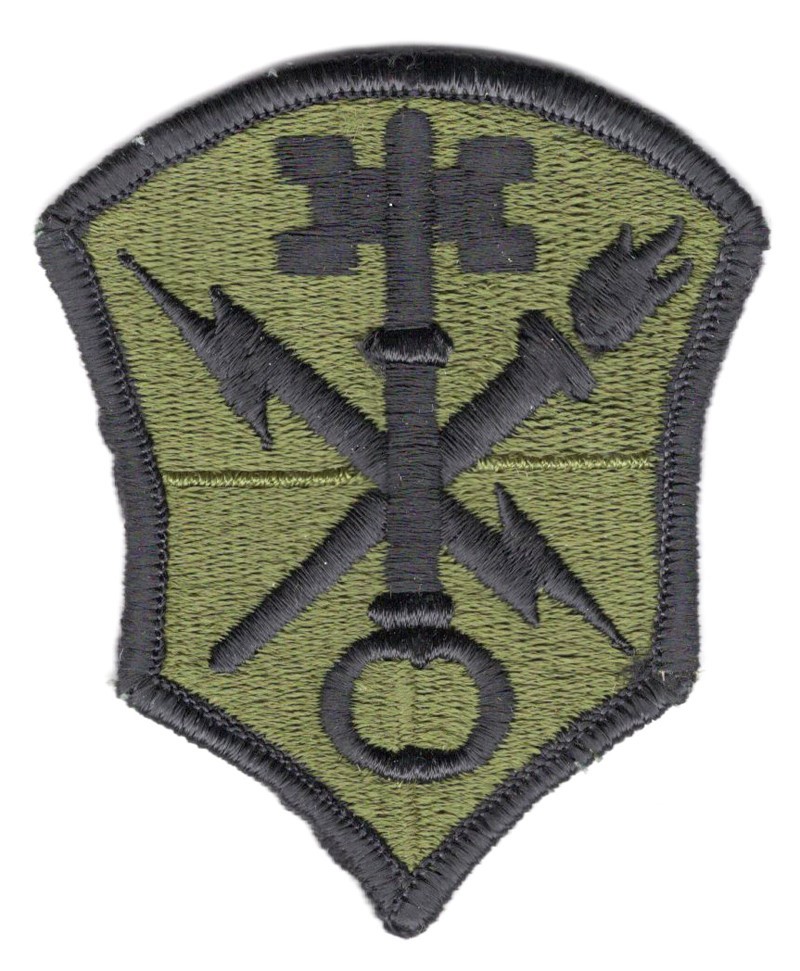 Army Patch: Intelligence & Security Command - subdued, merrowed edge