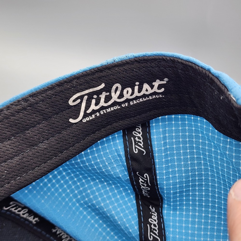 Titleist Golf Hat Blue Black Snapback Cap Patch Athletic Breathable Classic
