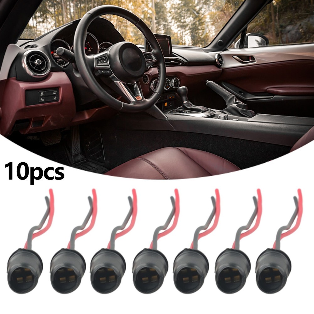 F-Type Rubber Car Auto Light Bulb Round Socket Lamp Holder Base Connector