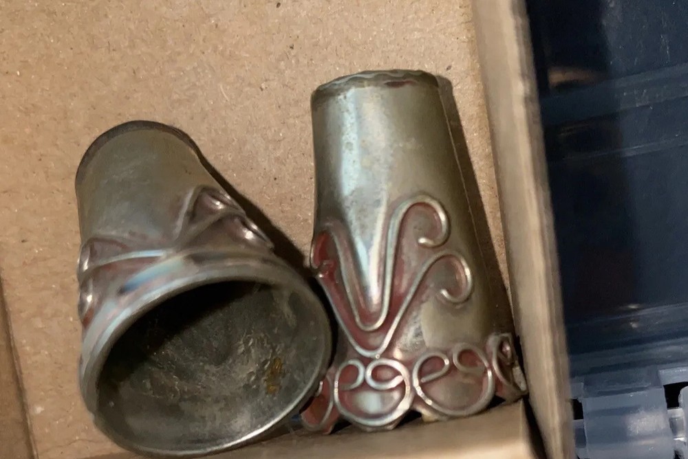 Vintage Mexico Thimble Silver Ornate Wire