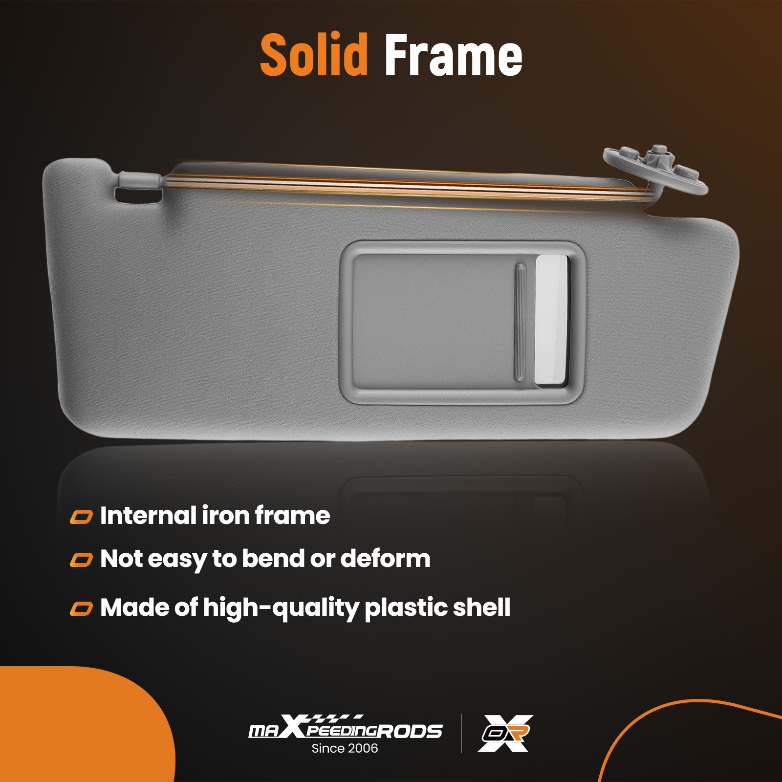 Pair Gray Sun visor w/ Light for Toyota Tacoma 2005-2015 LH RH 7432004210B0