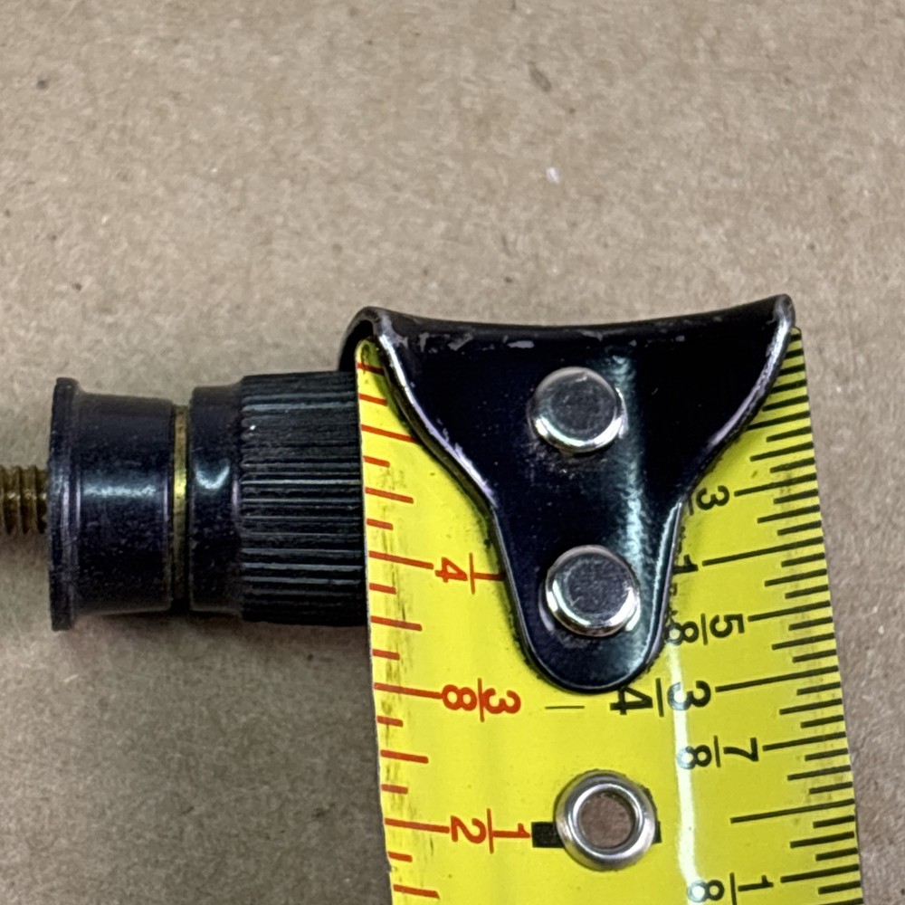 (1) Black EBY Bakelite Binding Post Screw 1920's Radios. 1 3/4 Inch In Length