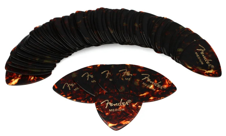 Fender 346 Shape Classic Celluloid Picks - Medium Tortoise Shell (12-pack)