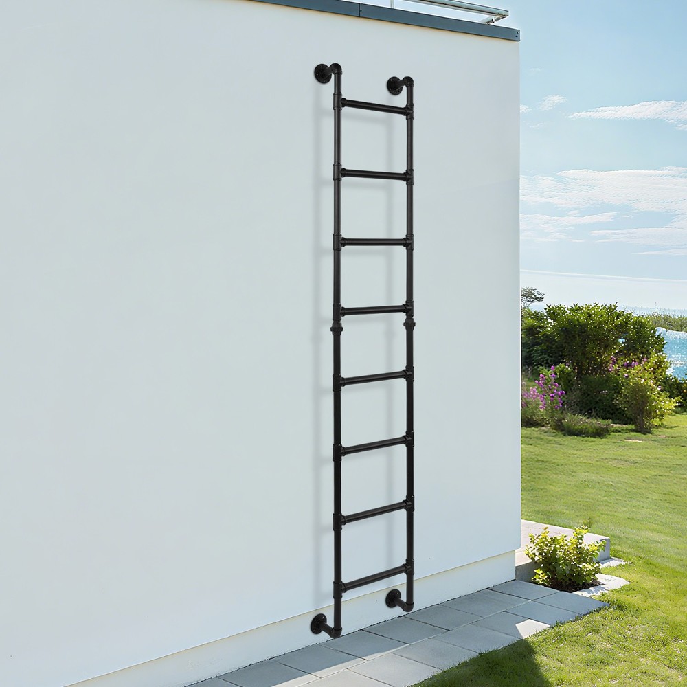 Wall-mounted 8-step Bunk Bed Ladder High Loft Attic Eight Steps Ladders ToolUSUS