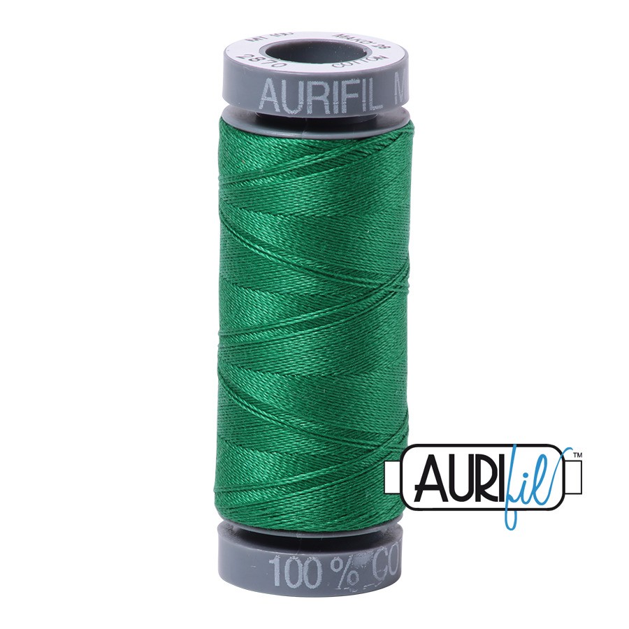 Green 2870 | 28wt Small Spool 100M / 109Y | Aurifil