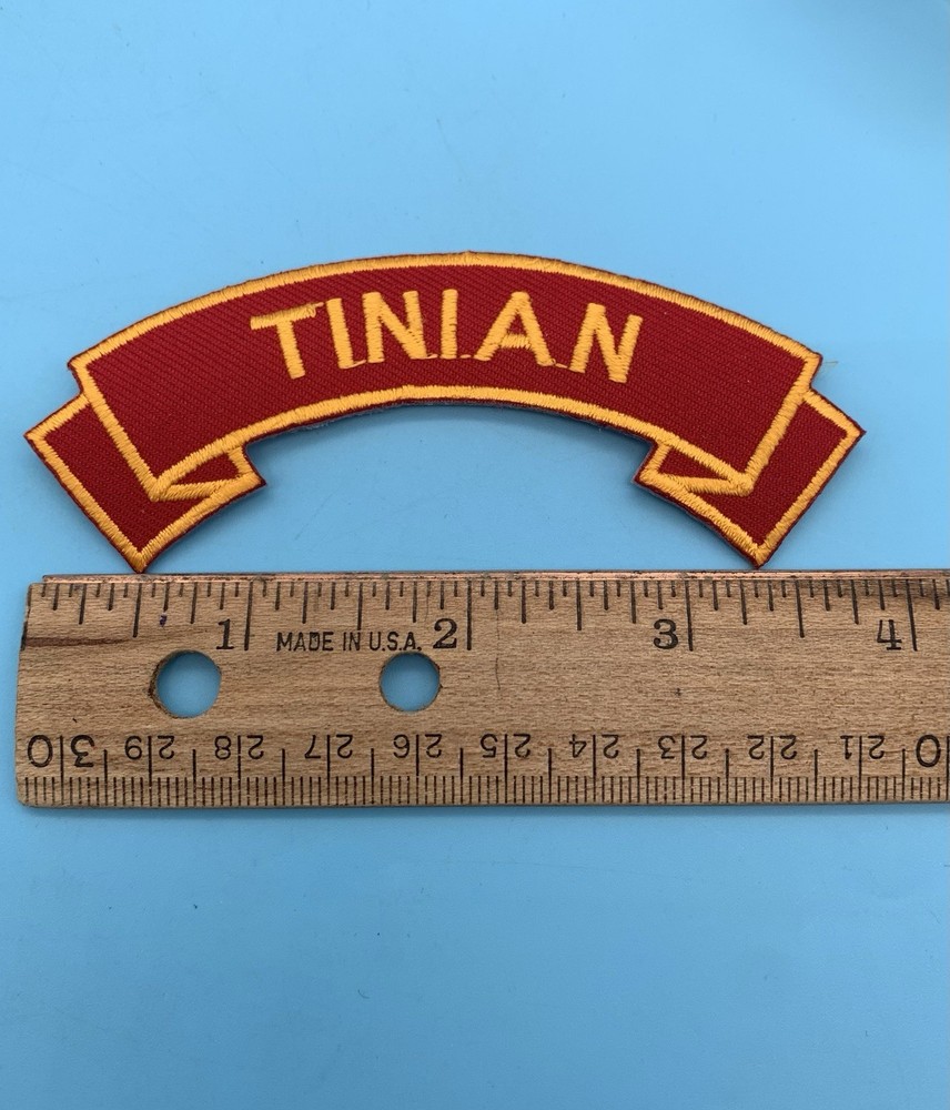Patch TINIAN Embroidered Red & Yellow Rocker