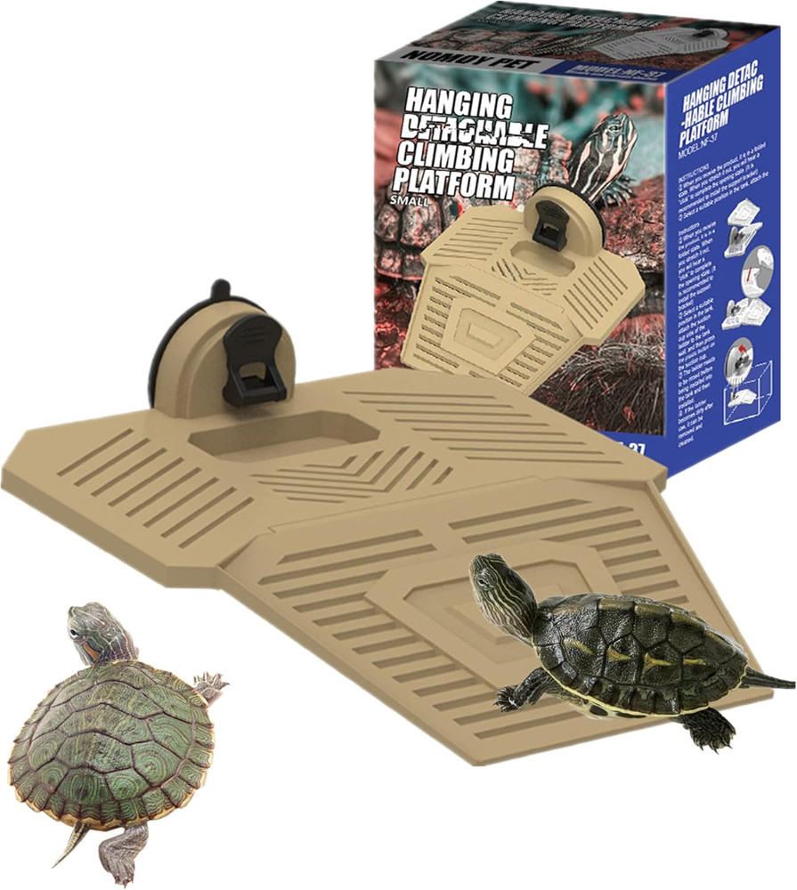 Turtle Resting Basking Platform, Turtles Ramp Removable Tortoise Climbing Lad...