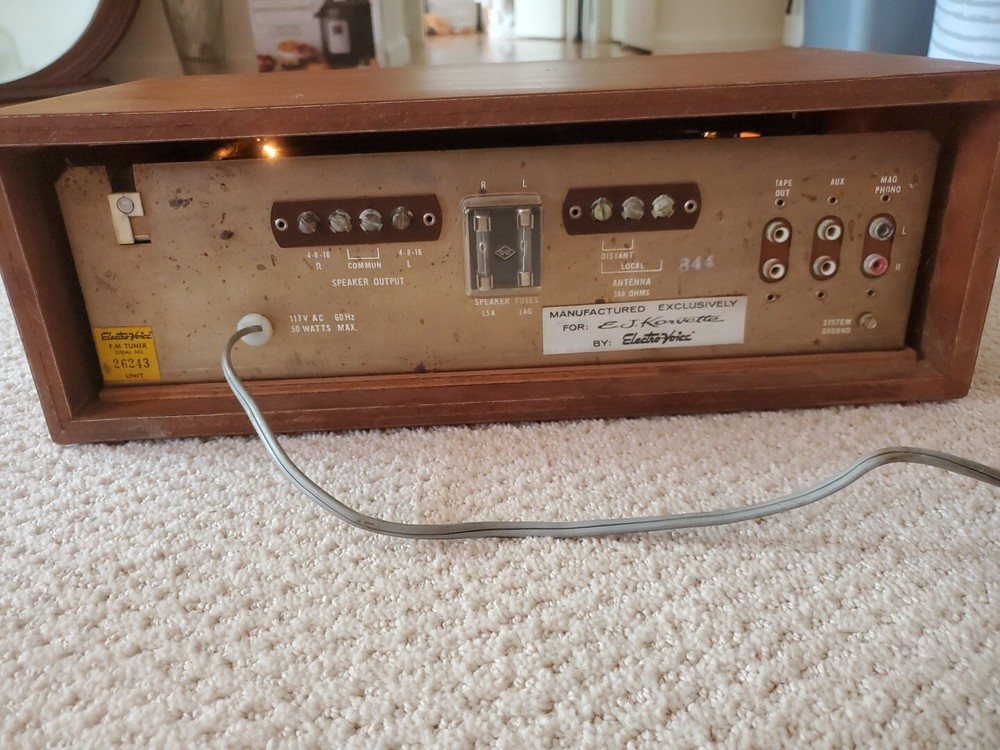 RARE Electro Voice XAM MARK 4TA SOLID STATE FM TUNER AMP One Channel Not Working