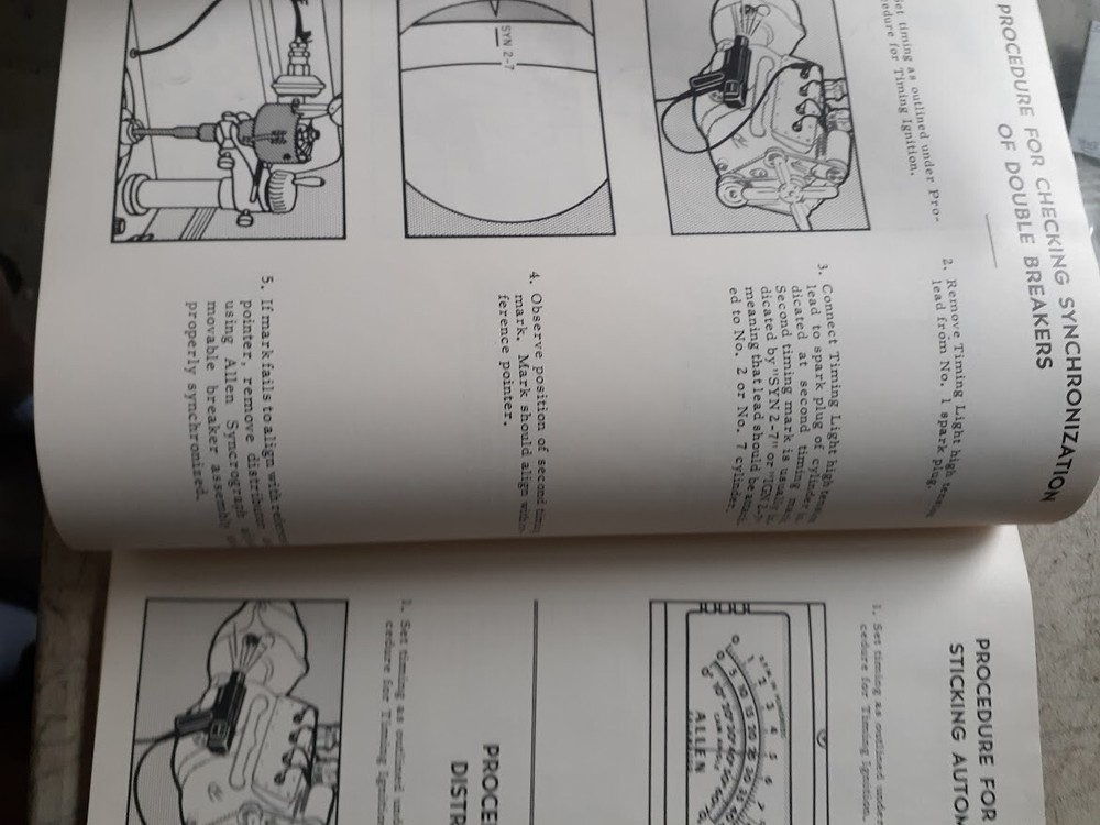Vintage Operating Instructions MODEL 40-207& E 1225 Timing Light ALLEN ELECTRIC