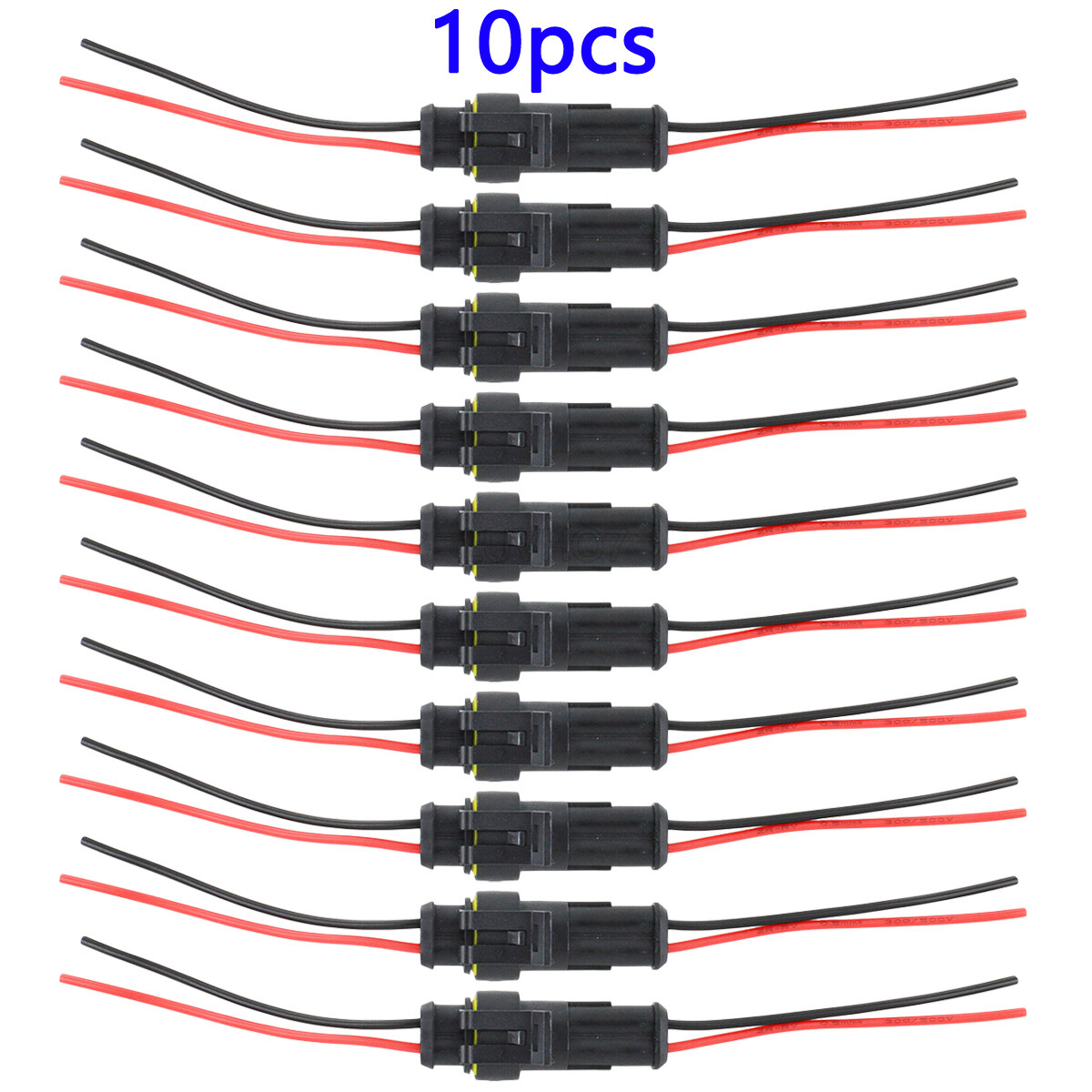 20PCS 2Pin Way Car Waterproof Male Female Electrical Connector Plug Wire Kit Set