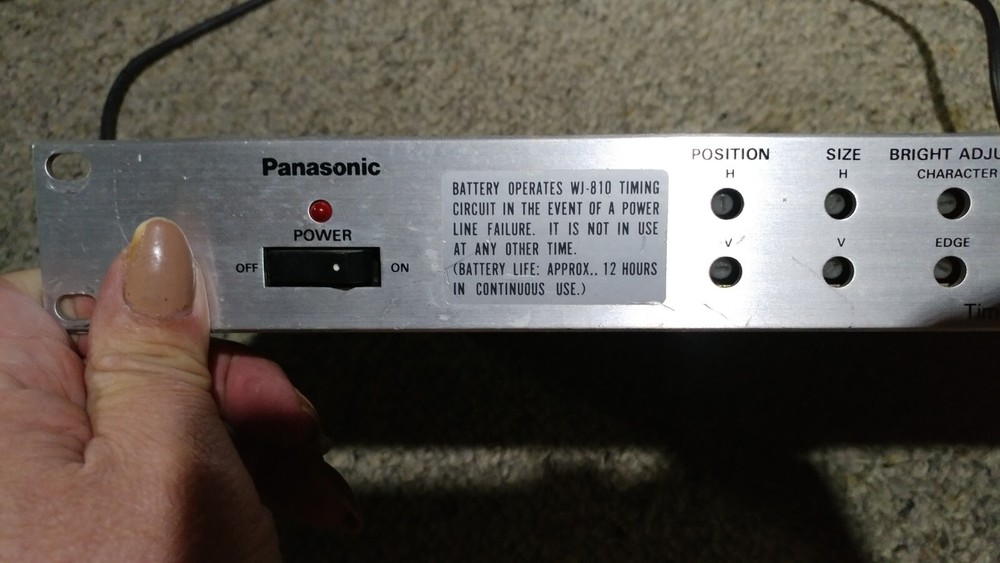 Time Date Generator Panasonic Model Wj-810 Rack Mount