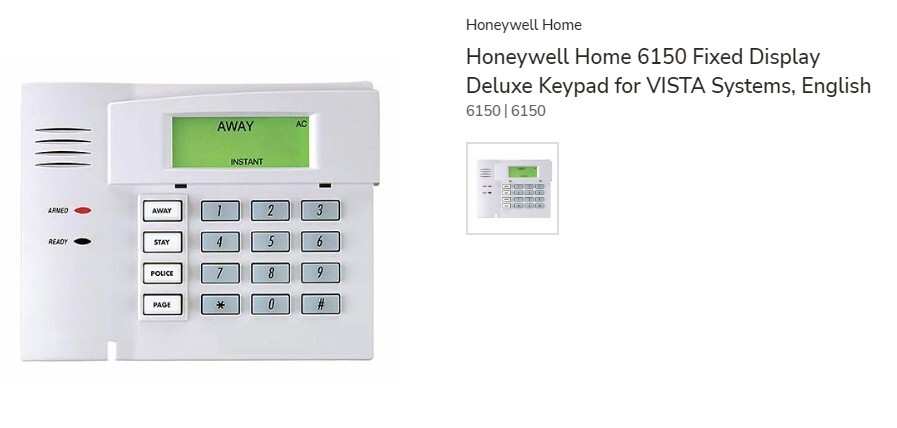 Honeywell 6150 Fixed English Keypad with Function Buttons
