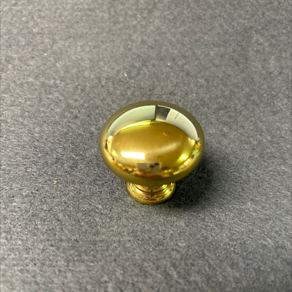1-1/4" Solbra Round Knob Polished Lacquer Solid Brass
