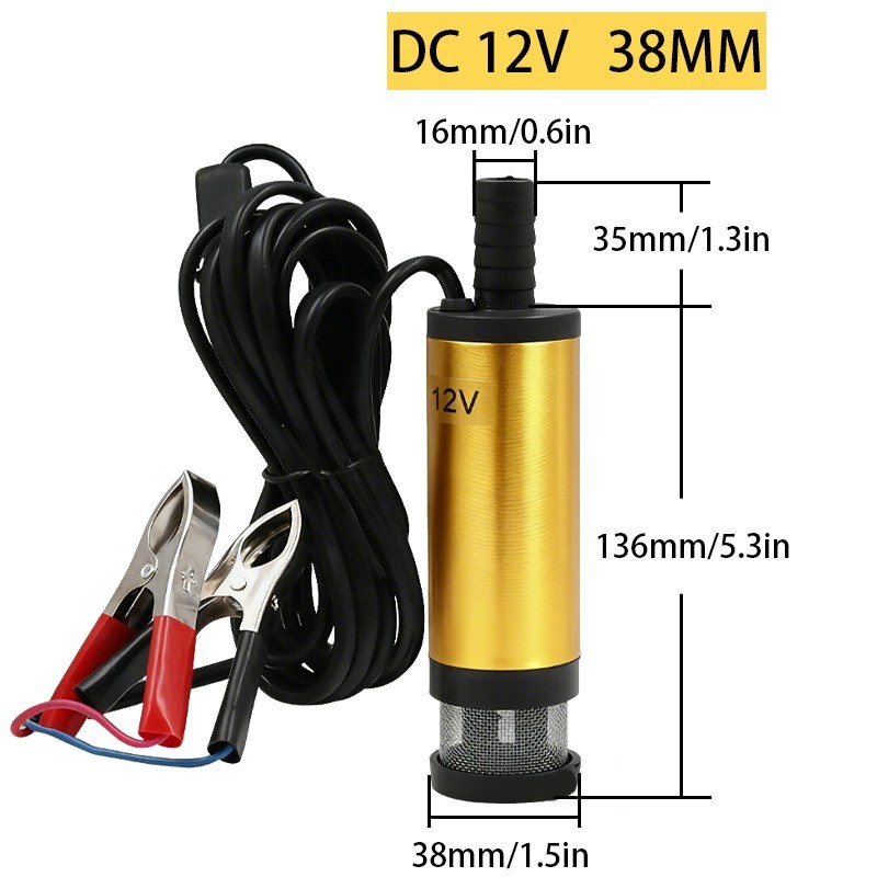 Diesel Electric Fuel Water Oil Transfer 12V Mini Refueling Submersible Drum Pump